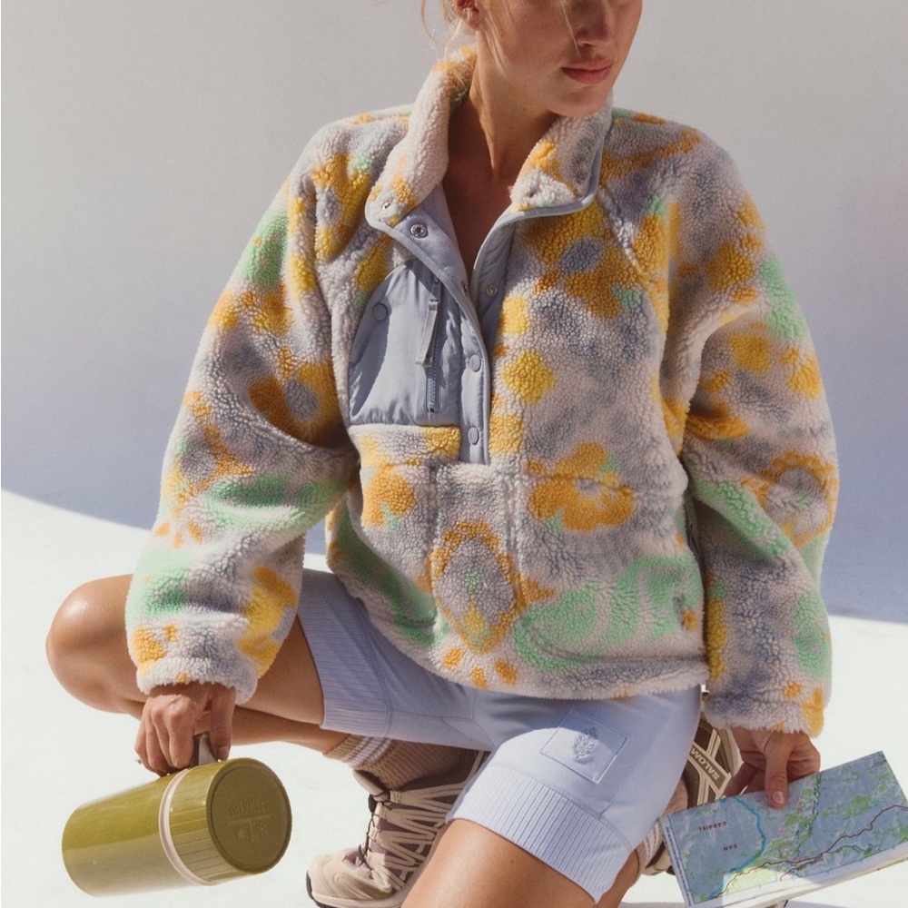 FP HIT THE SLOPES PRINTED FLEECE JACKET LILYPAD COMBO